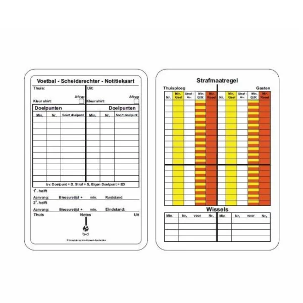 b+d Notitiekaart Voetbal NL (set van 25) Nederlands